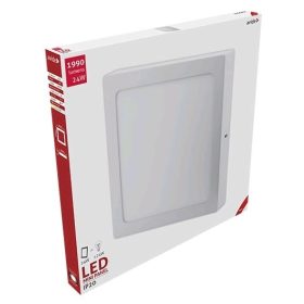   Avide LED Falra Szerelhető Négyzetes Mennyezeti Lámpa ALU 24W WW 3000K ACSMWW-S-24W-ALU