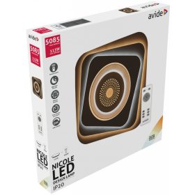   Avide Nicole Mennyezeti LED lámpa (113W - 5085 lm) CCT, RF távirányítóval (ADO3S-113W-NIC-2.4G)
