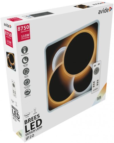 Avide Design Mennyezeti Lámpa Brees 125W(62.5+62.5) RF Távirányítóval