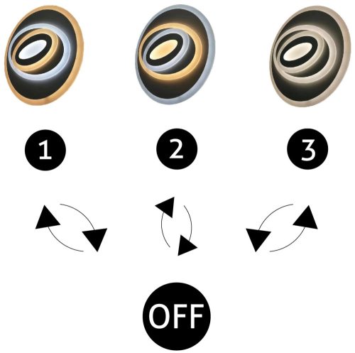 Avide Design Mennyezeti lámpa Olive 76W (38+38) RF Távirányítós (ADO3S-76W-OLV-2.4G)
