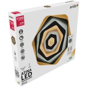   Avide Design Mennyezeti Lámpa Atina 92W RF Távirányítóval 7300lm (ADO3S-92W-ATN-2.4G)
