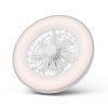 Avide Mennyezeti lámpa ventilátorral Wanda ezüst, 2x24W+15W motor, távirányítóval AFCLCCT-48W-15W-WAS