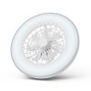 Avide Mennyezeti lámpa ventilátorral Wanda ezüst, 2x24W+15W motor, távirányítóval AFCLCCT-48W-15W-WAS