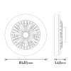 Avide Mennyezeti lámpa ventilátorral Wanda ezüst, 2x24W+15W motor, távirányítóval AFCLCCT-48W-15W-WAS