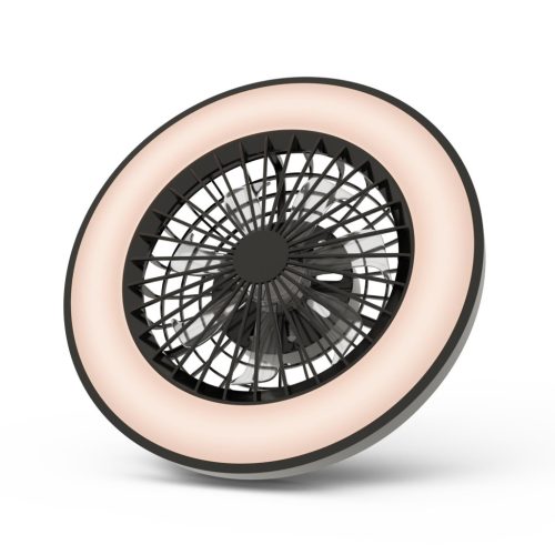 Avide Mennyezeti lámpa ventilátorral Whitney fekete, 2x24W+15W motor, távirányítóval AFCLCCT-48W-15W-WHB
