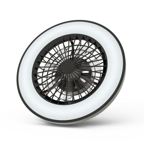 Avide Mennyezeti lámpa ventilátorral Whitney fekete, 2x24W+15W motor, távirányítóval AFCLCCT-48W-15W-WHB