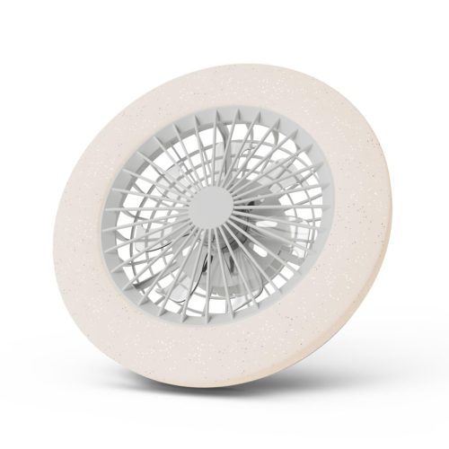 Avide Mennyezeti lámpa ventilátorral Wendy csillaghatással, 2x24W+15W motor, távirányítóval (AFCLCCT-48W-15W-W)