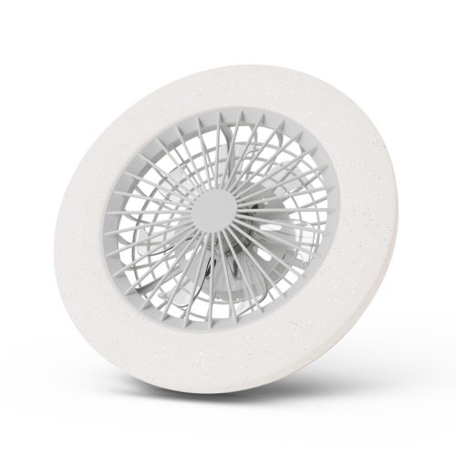 Avide Mennyezeti lámpa ventilátorral Wendy csillaghatással, 2x24W+15W motor, távirányítóval (AFCLCCT-48W-15W-W)