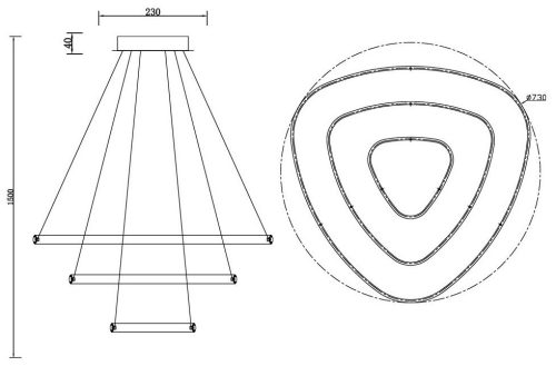 Avide LED Függeszték lámpa Ilaria 60W NW (ALPL-NW-ILA)
