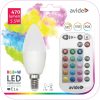 Avide Smart LED Candle 5.5W RGB+W 2700K IR Távirányítóval ASC14RGBW-55W-RC