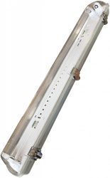 AVIDE Por és Páramentes lámpatest 2 LED fénycsőhöz 1.2m, fém békazárral ATPF-2X36W