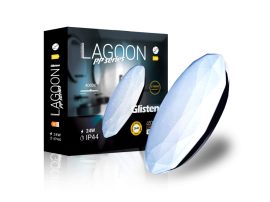 Lagoon PP series Glisten 24 W-os ø390 mm kerek natúr fehér mennyezeti lámpa IP44-es védettségű BHCL1