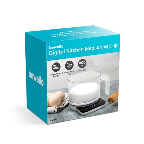 BEWELLO BW1019  Digitális konyhai mérőkancsó - 2 x AAA - 800 ml