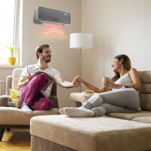 Globiz Smart fali hősugárzó - 1000/2000W - Tuya - 220 - 240V - szürke BW2103C