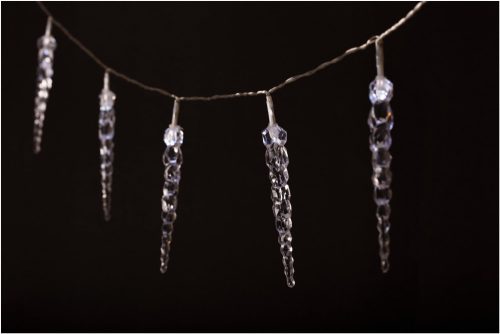 Entac Karácsonyi IP44 20 LED Műanyag 16cm Jégcsapfüzér CW 3m (ECL-I20CW16)