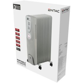   Entac Olajradiátor 11 taggal 2500W Időzítővel EOH-11FIN2500-T