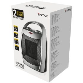 Entac Hordozható PTC fűtőtest 750/1500W EPPTC-1.5KW