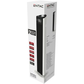   Entac Hordozható PTC Fűtőtorony Fehér LED Kijelzővel 2000W 74cm  EPTCFHT2000-W-LD