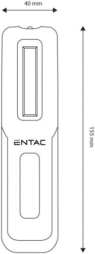 Entac Szerelőlámpa 1W COB + 3W XPE Újratölthető AKKUMULÁTOROS EWL-1W-COB-R