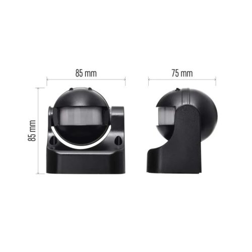 EMOS G1125 Mozgásérzékelő (PIR) IP44 12m 180° FEKETE