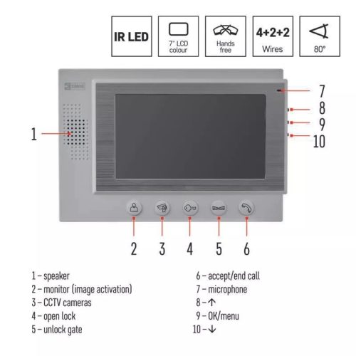 EMOS Videó kaputelefon szett EM-07HD h2017