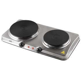   SOMOGYI HOME HG R 04S REZSÓ ROZSDAMENTES DUPLA HORDOZHATÓ FŐZŐLAP 1500W+1000W