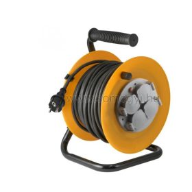   SOMOGYI Kábeldob, fém talp, 4 földelt aljzat, 25 m, IP44 HJR 10-25/1,0