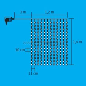 SOMOGYI LED-es MELEGFEHÉR fényfüggöny KIN 168C/WW
