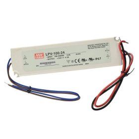 MW LPV-100-24 IP67 190x52x37 mm 24V DC 100W