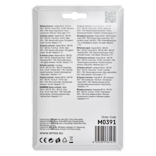 EMOS M0391 MULTIMÉTER MD-210 M0391