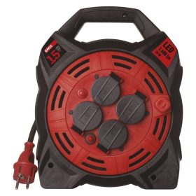   EMOS Gumi Kábeldob LED-es világítással 4 aljzat, 15m, 1,5 mm2, SCHUKO