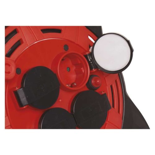 EMOS Gumi Kábeldob LED-es világítással 4 aljzat, 15m, 1,5 mm2, SCHUKO