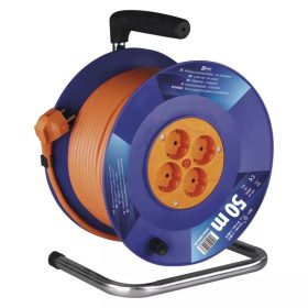   emos p09250 Kábeldob 50 m / 4 aljzat / narancssárga / PVC / 230 V / 1,5 mm2