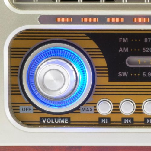 SAL RRT3 retro táskarádió, stereo multimédia lejátszó, BT, USB/microSD, AUX, 3-sávos rádió, hálózati/elemes