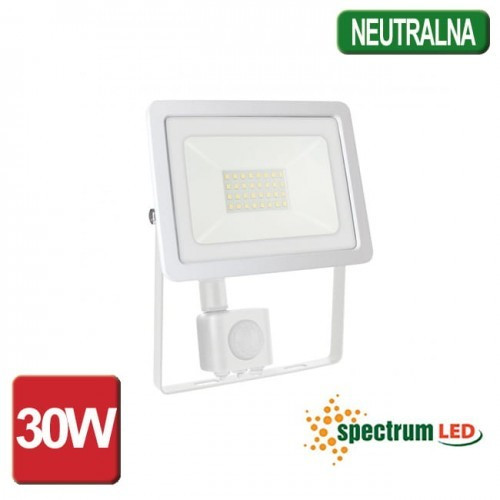 SpektrumLED NOCTIS LUX 2 SMD 230V 30W IP44 NW FEHÉR MOZGÁSÉRZÉKELŐS LED REFLEKTOR (SLI029043NW_CZUJNIK)
