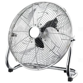    Alumínium nagy teljesítményű padlóventilátor 120W, 220-240V, 20 coll 50CM átmérő, 3 fokozatú, 1,6m vezetékkel, krómozott állvánnyal Stilo STI1690