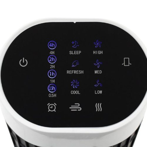 Home TWFR100B oszlopventilátor, 45 W, 3 sebességfokozat, távirányító, kikapcsolás időzítés, oszcillálás, nagy méretű kijelző TWFR100B
