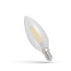 LED gyertya E14 230V 4W COG filament NW 4000K Üveg