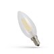 LED gyertya E14 230V 6W COG filament WW 3000K üveg