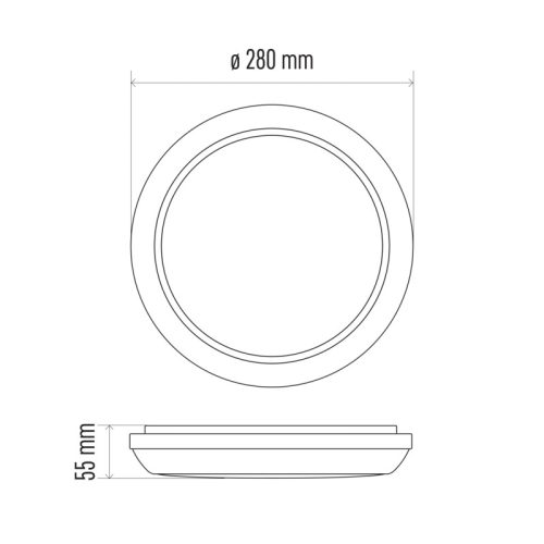 EMOS LED MENNYEZETI LÁMPA DORI 24W NW IP54 ZM4312