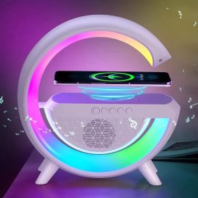   ZELUX MULTIMÉDIÁS BLUETOOTH HANGSZÓRÓ, VEZETÉK NÉLKÜLI TÖLTŐPAD, RGB, LED LÁMPA ZWCRRGB3W