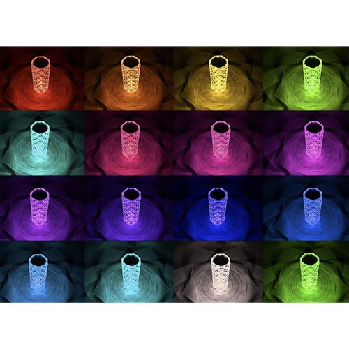 GLOBIZ Rózsa hatású RGB LED-es lámpa - akkumulátoros - akril - USB  DA01021