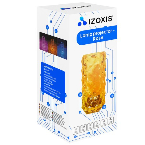 GLOBIZ Rózsa hatású RGB LED-es lámpa - akkumulátoros - akril - USB  DA01021