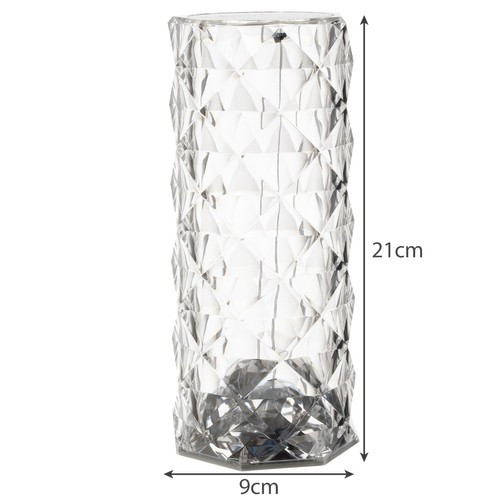 GLOBIZ Rózsa hatású RGB LED-es lámpa - akkumulátoros - akril - USB  DA01021